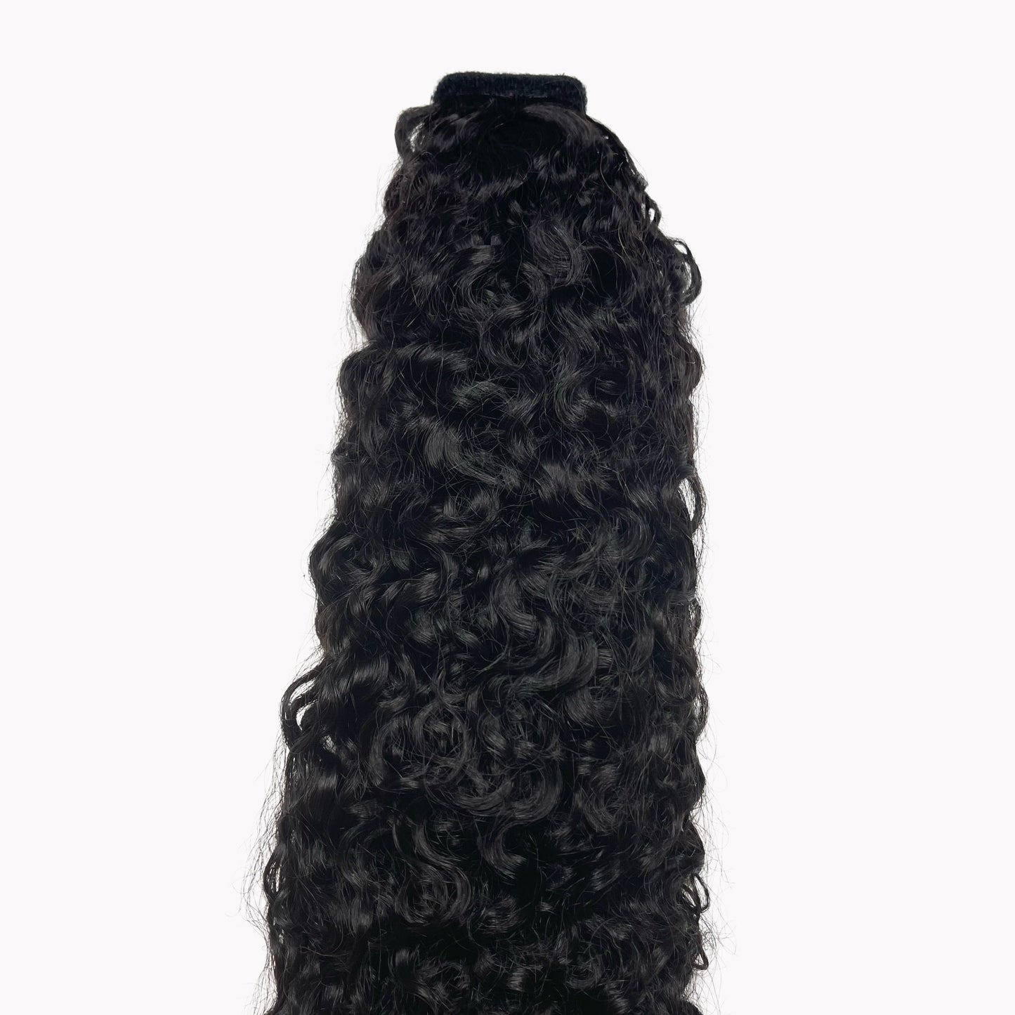 curly human hair ponytail raw 1b color