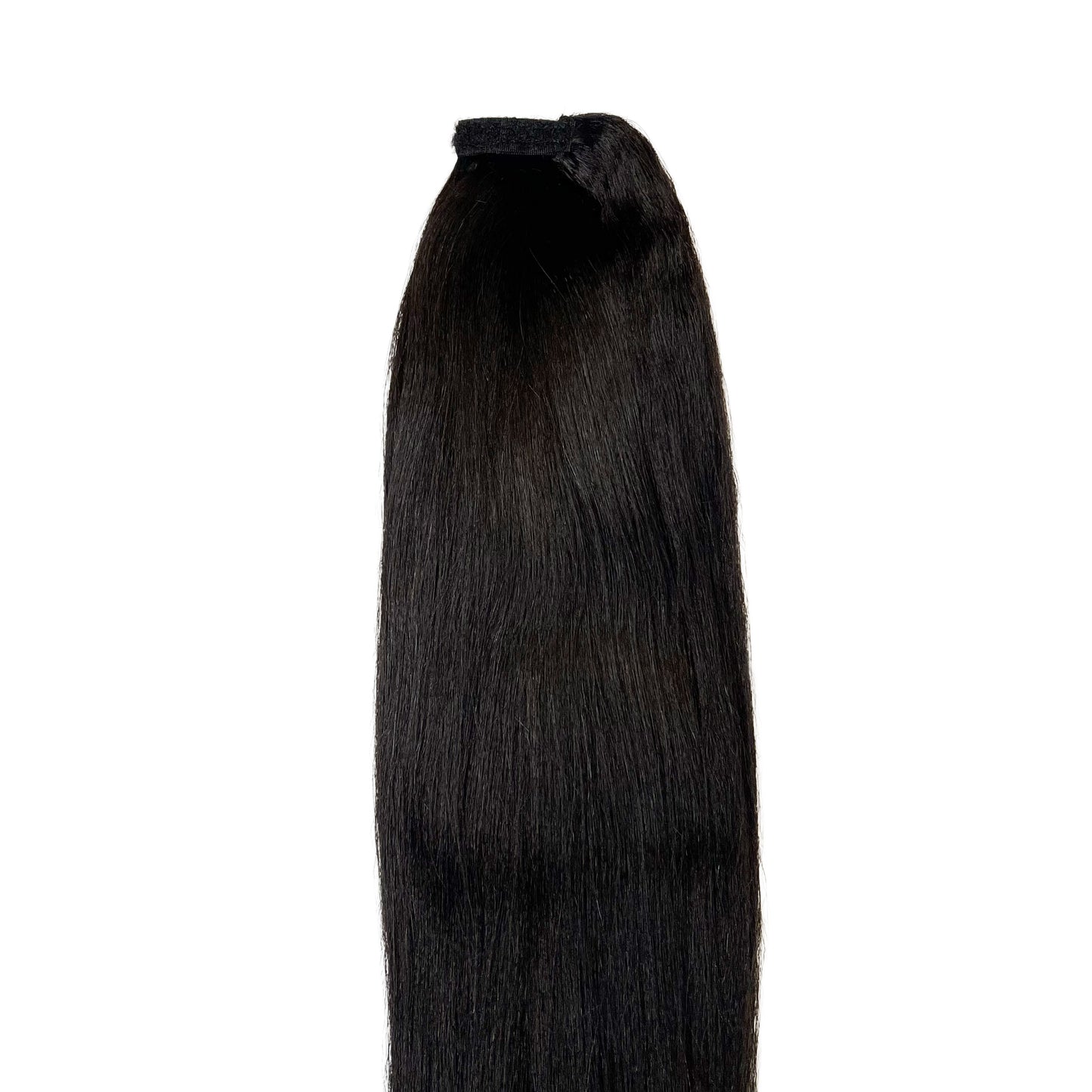 raw straight human hair ponytail