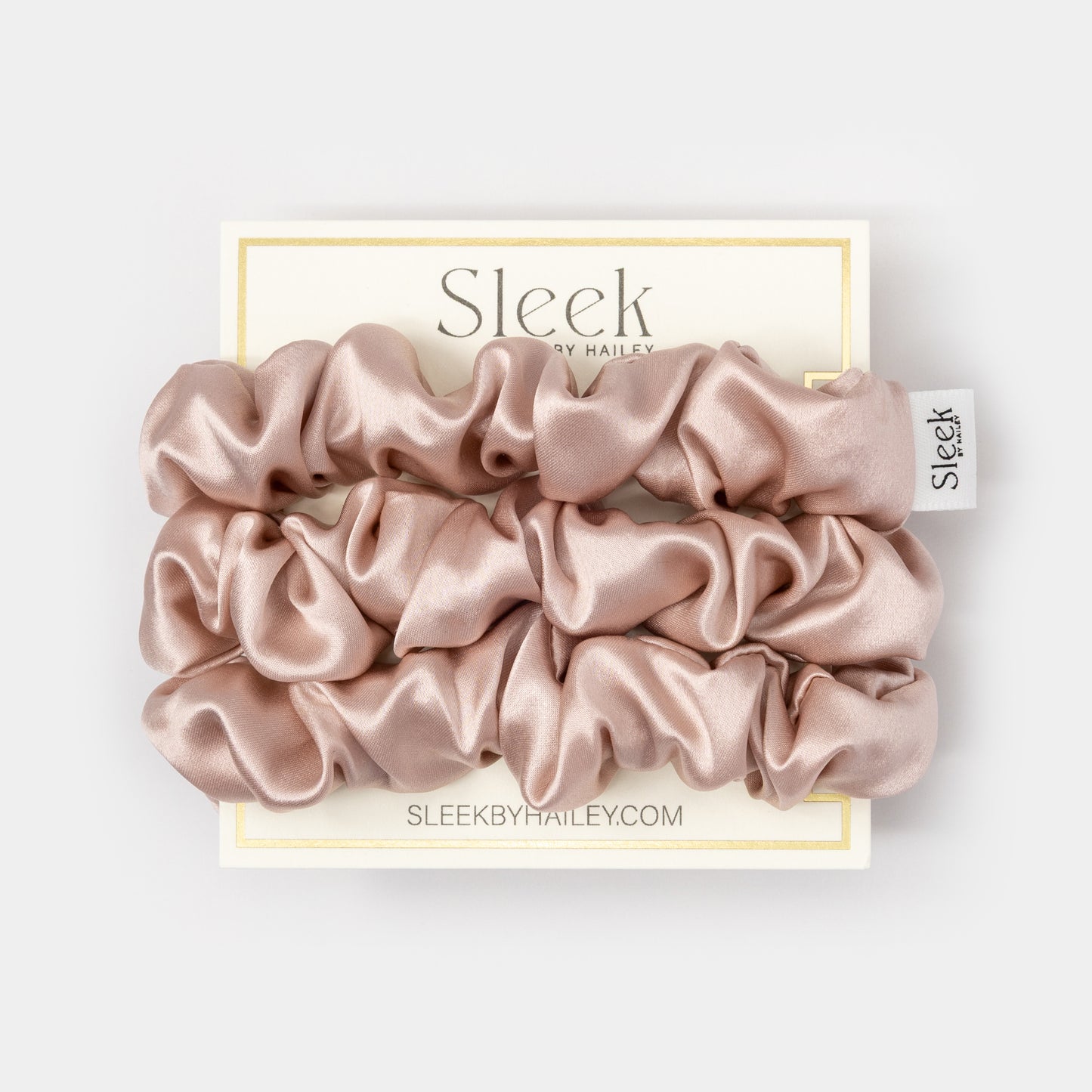 Soft Rose Midi Silk Scrunchies