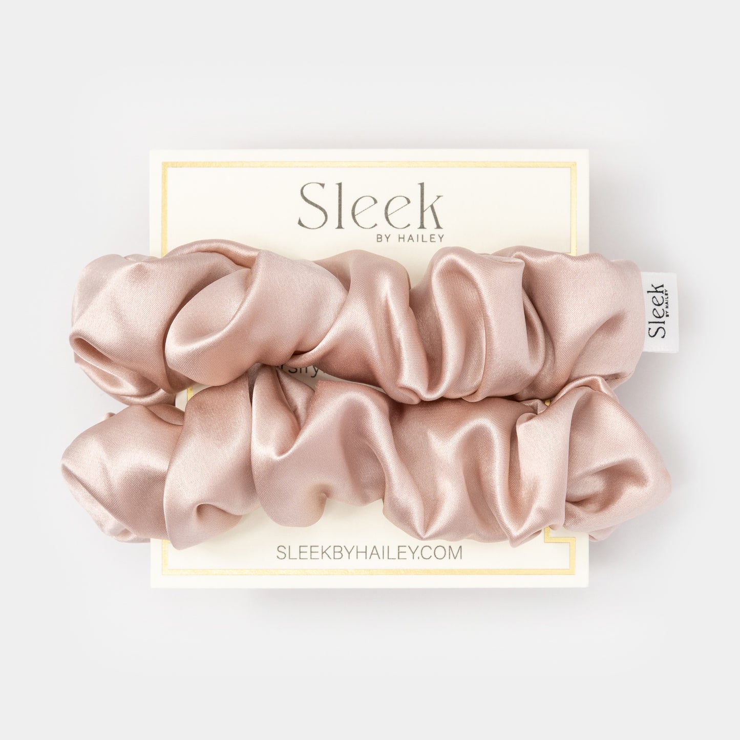 Soft Rose Large Silk Scrunchies