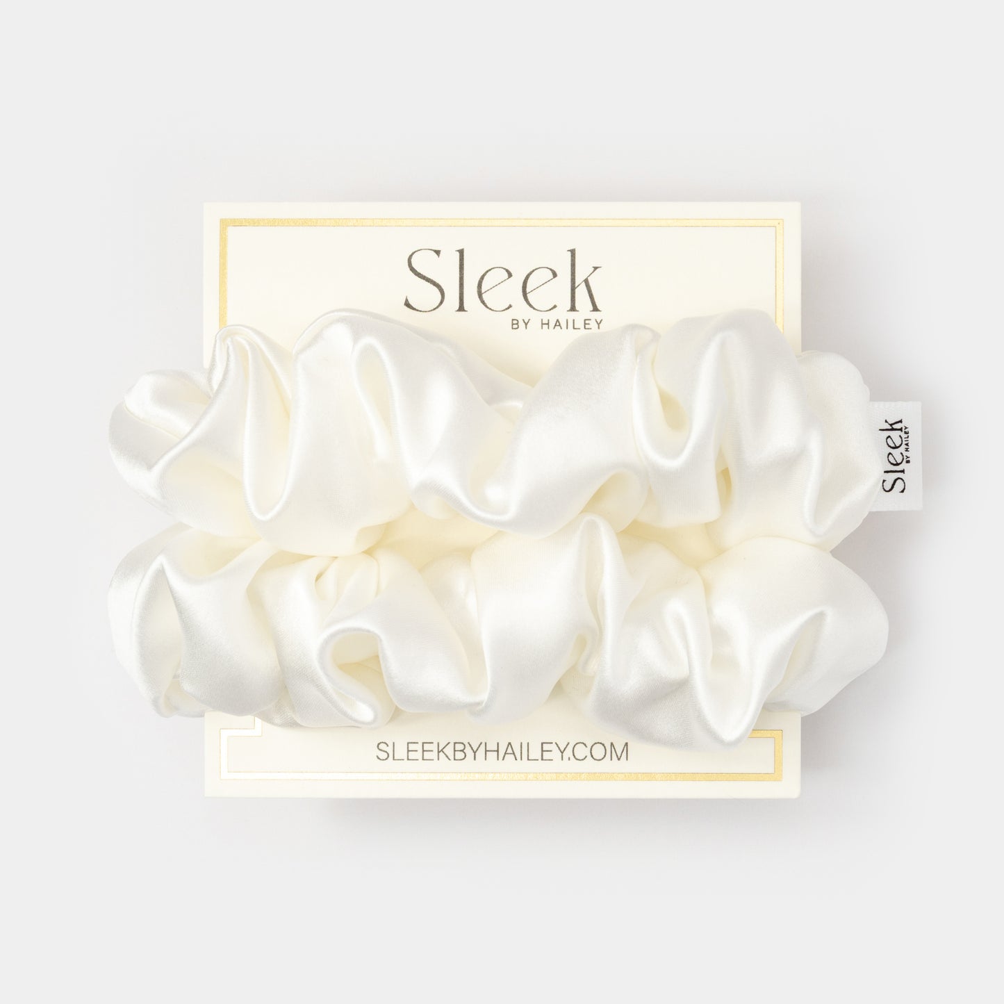 Ivory White Large Silk Scrunchies