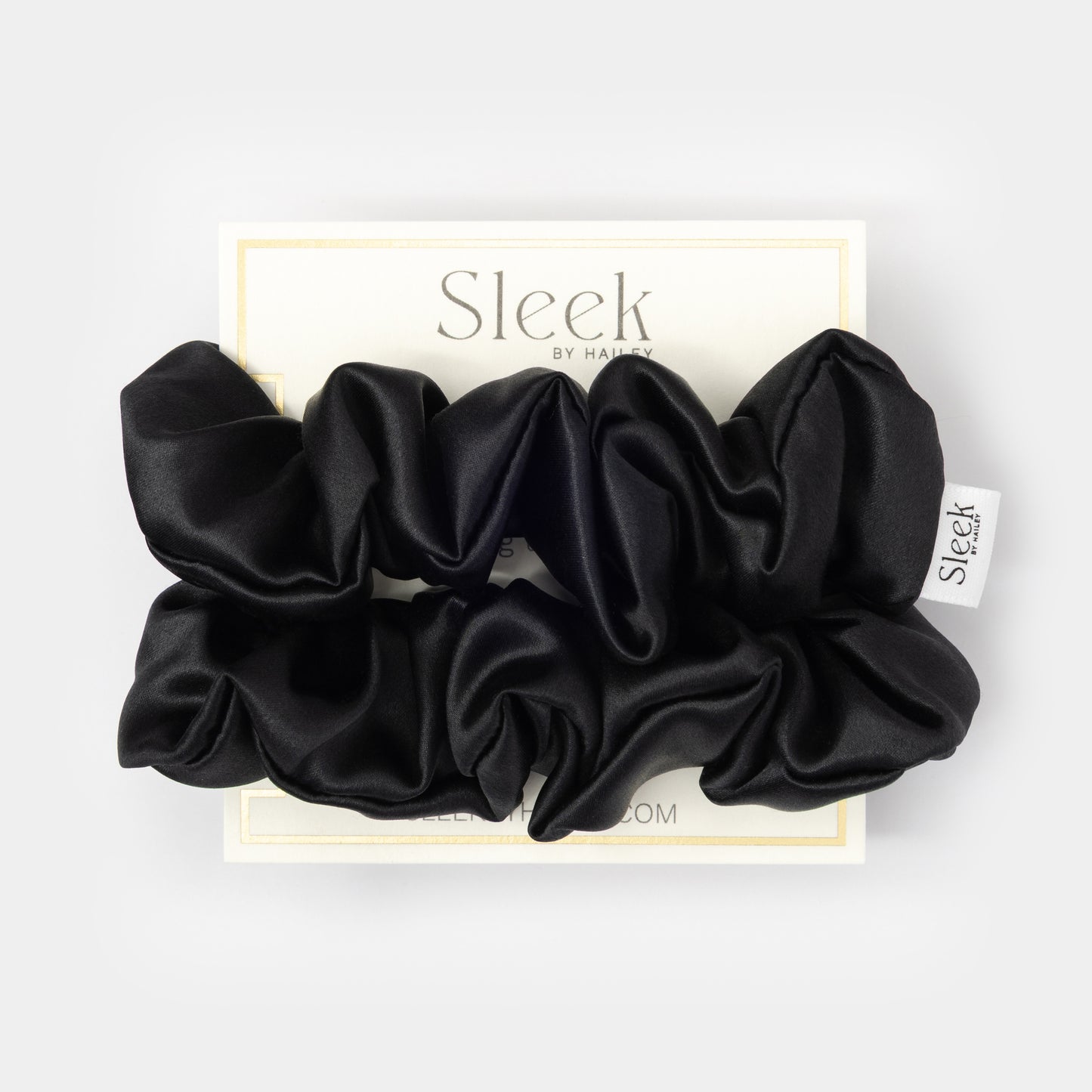 Midnight Black Large Silk Scrunchies