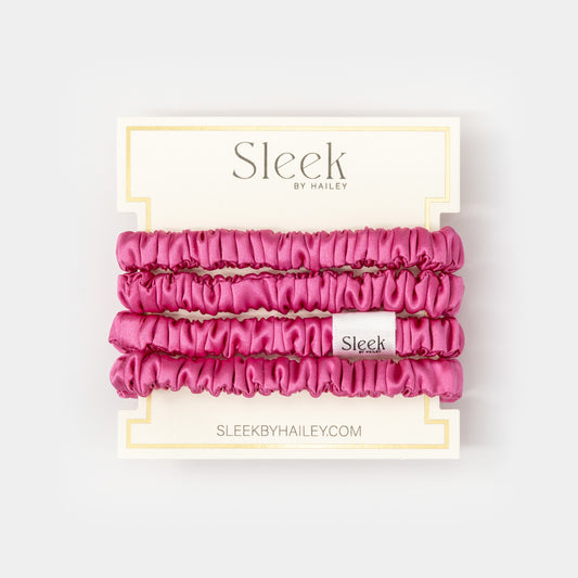 Barbie Pink Skinny Silk Scrunchies