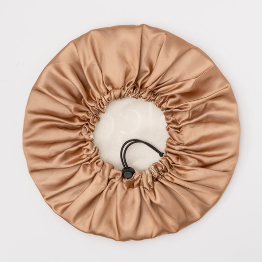 GOLD DRAWSTRING BONNET