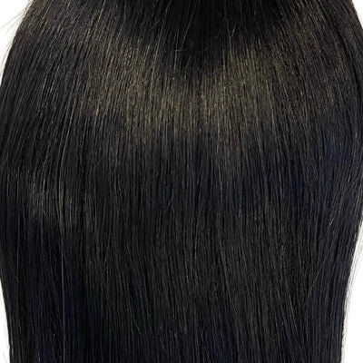 straight black remy clip ins