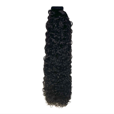 curly human hair ponytail raw 1b color