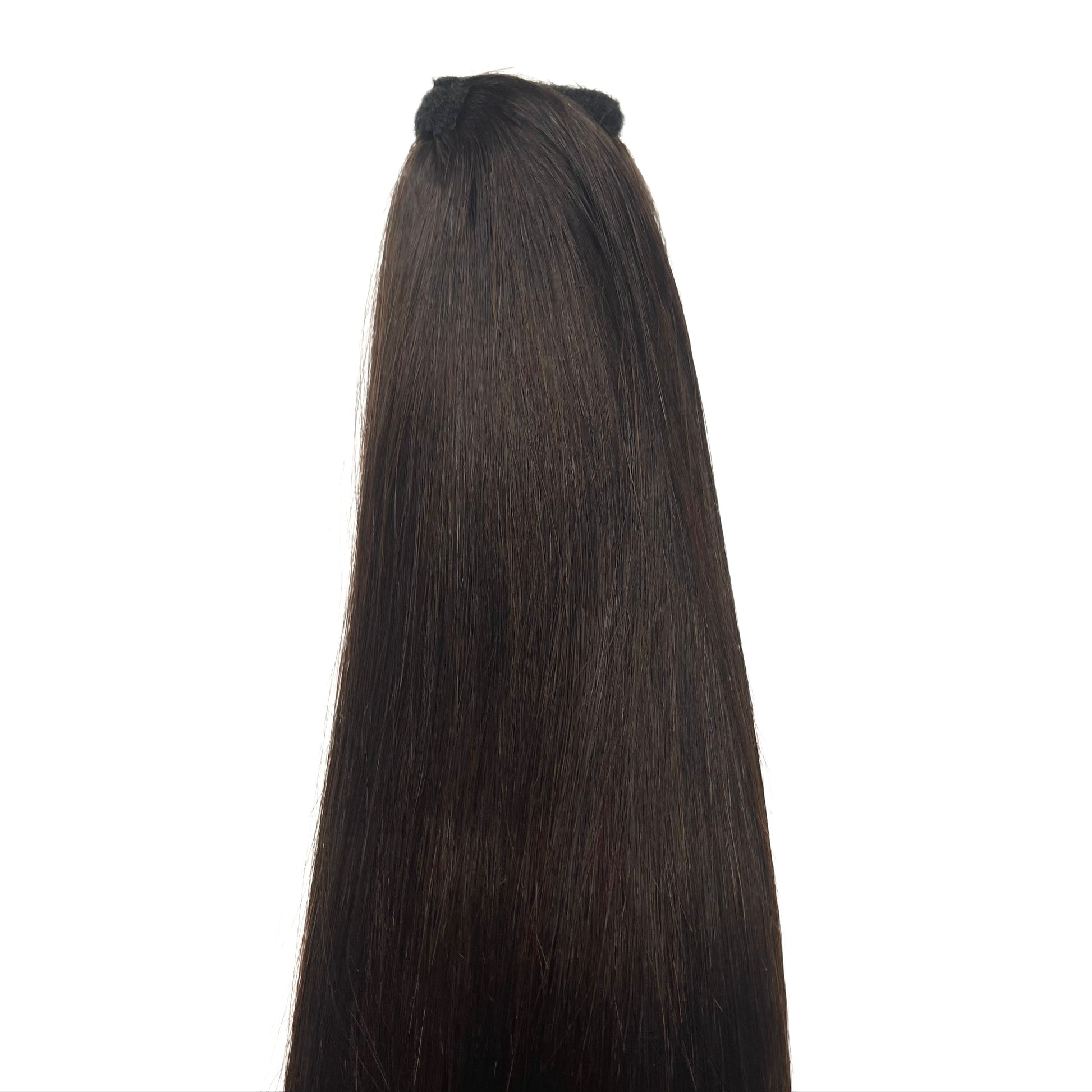brown human hair ponytail