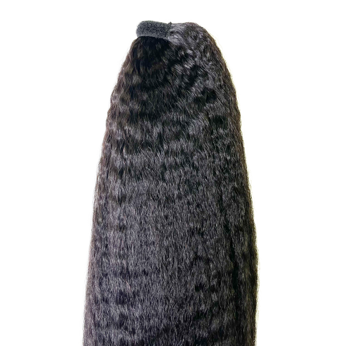 kinkiy straight human hair ponytail
