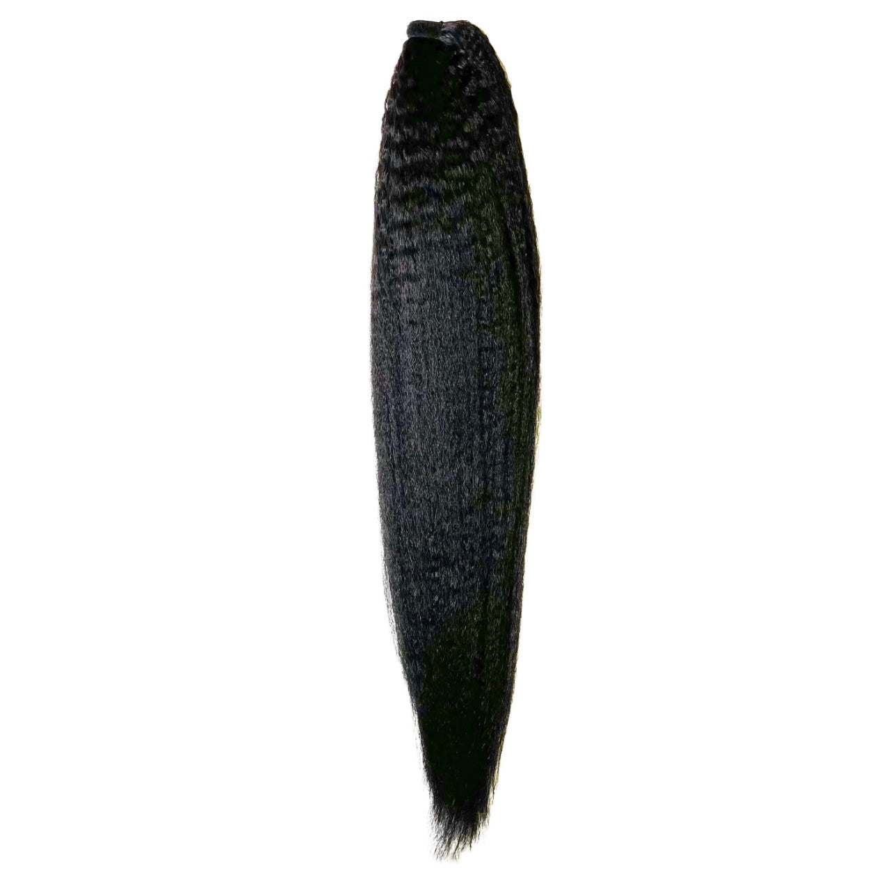 kinky straight human hair ponytail