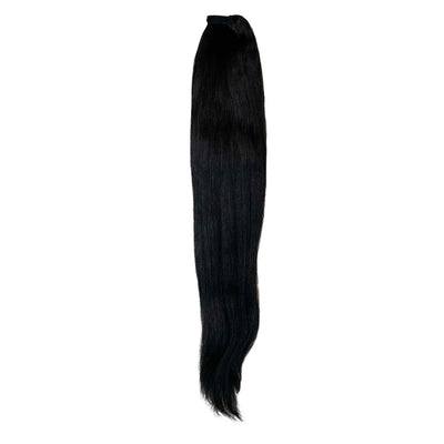 raw straight human hair ponytail