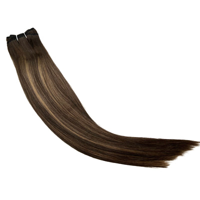 brown balayage remy weft